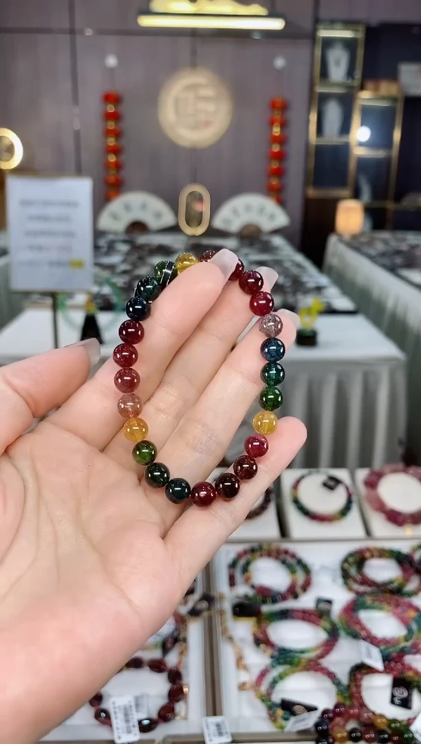 碧玺单圈手串7mm+未镶嵌碧玺（多样性发一条）hon