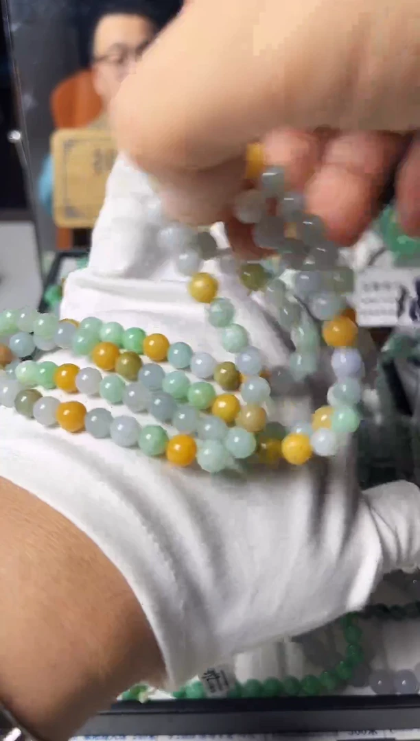 散珠翡翠翡翠长串90颗多样性发货