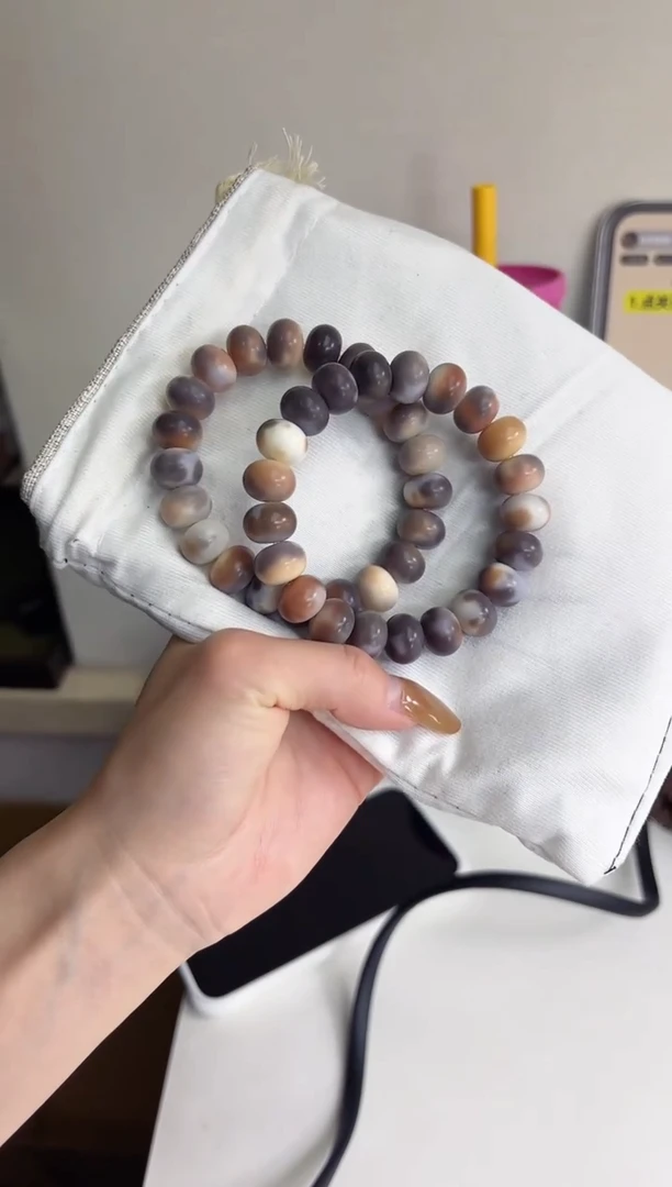 手串菩提根/象牙果沐q06陌上花开玉化算盘10*13mm手串