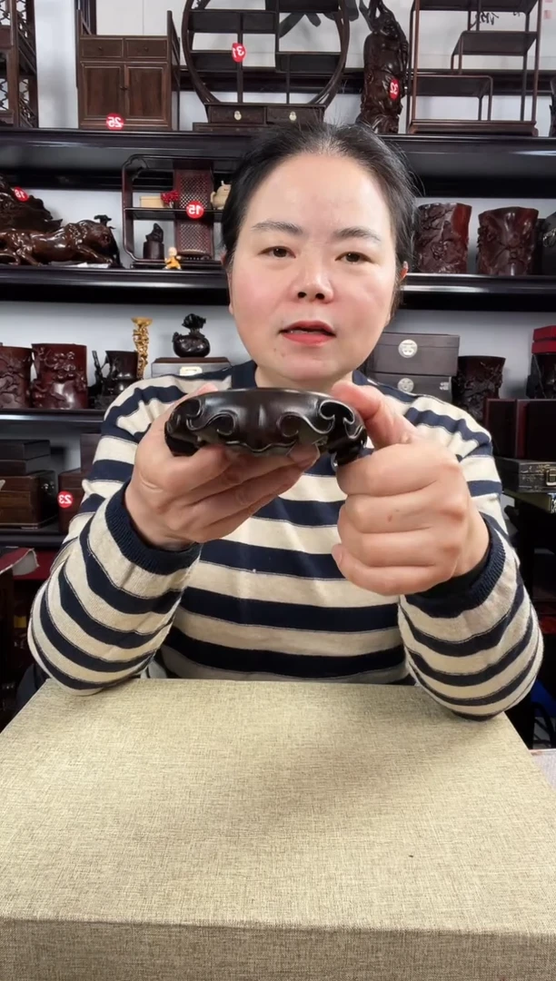 木小卷边圆老李红木工艺品