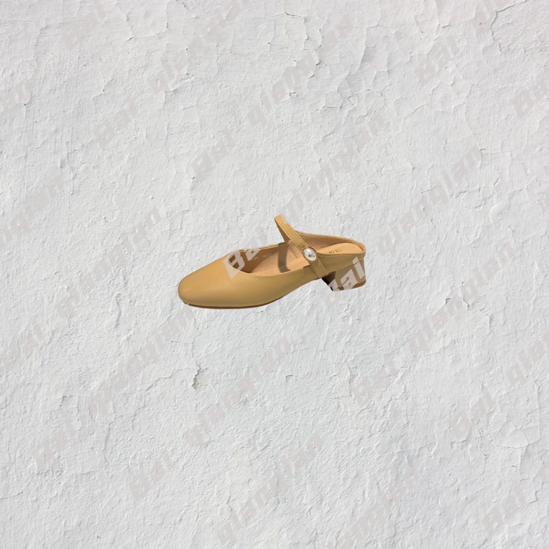 2023769 高级小圆头仙女风简约浅口一字带潮流新款百搭凉鞋