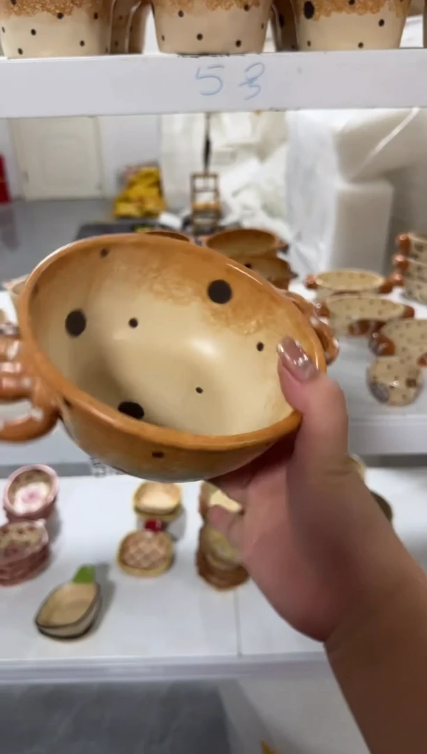 陶瓷珍珠点点大碗【十里高温釉下彩陶瓷】