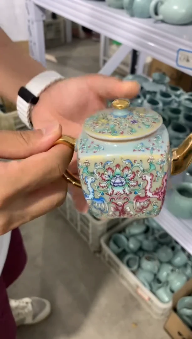 【新粉福利】汝窑茶壶盖碗茶杯主人杯微矿点