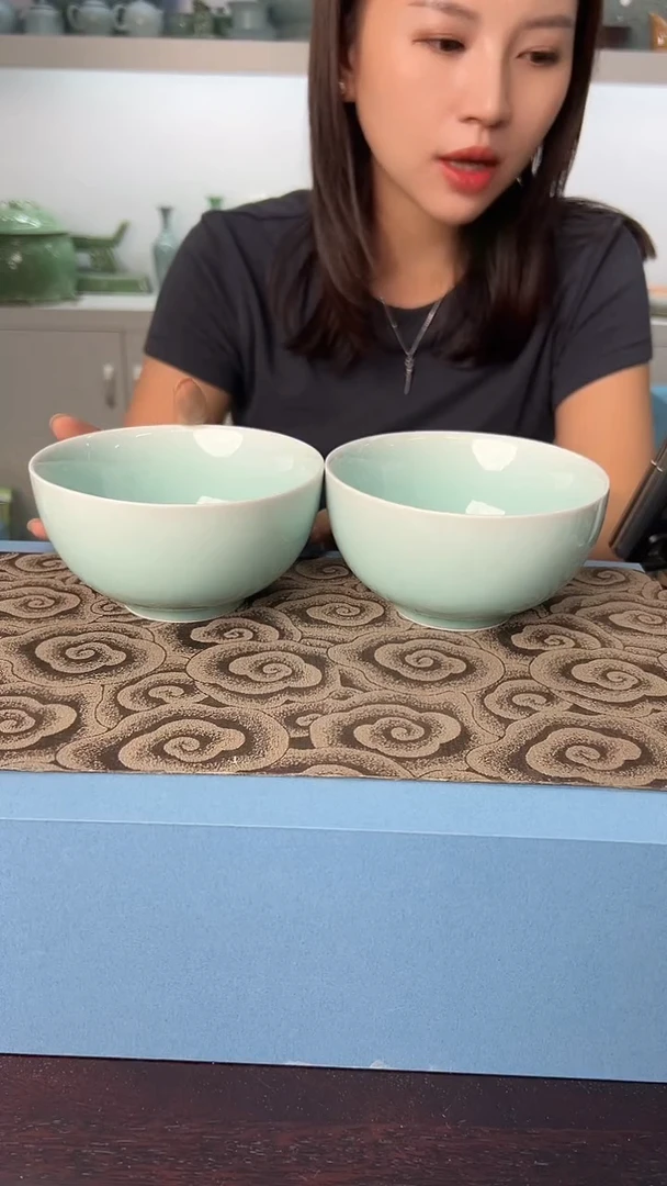 龙泉云间青瓷小米茶器