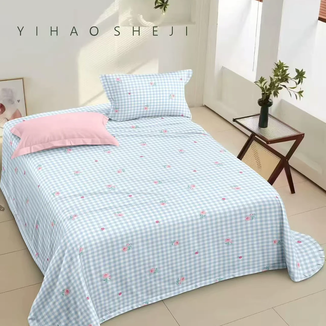 布头福利尾货老粗布亲肤花边三件套：小玫瑰