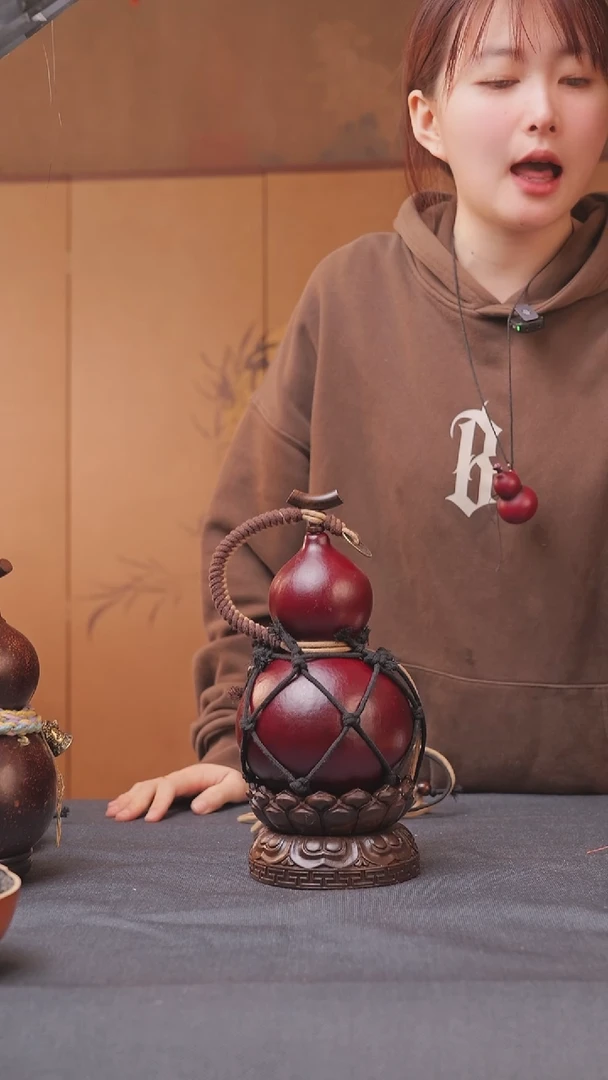 850号链接精品大漆葫芦现货现发[一物一拍]不包含莲花底座