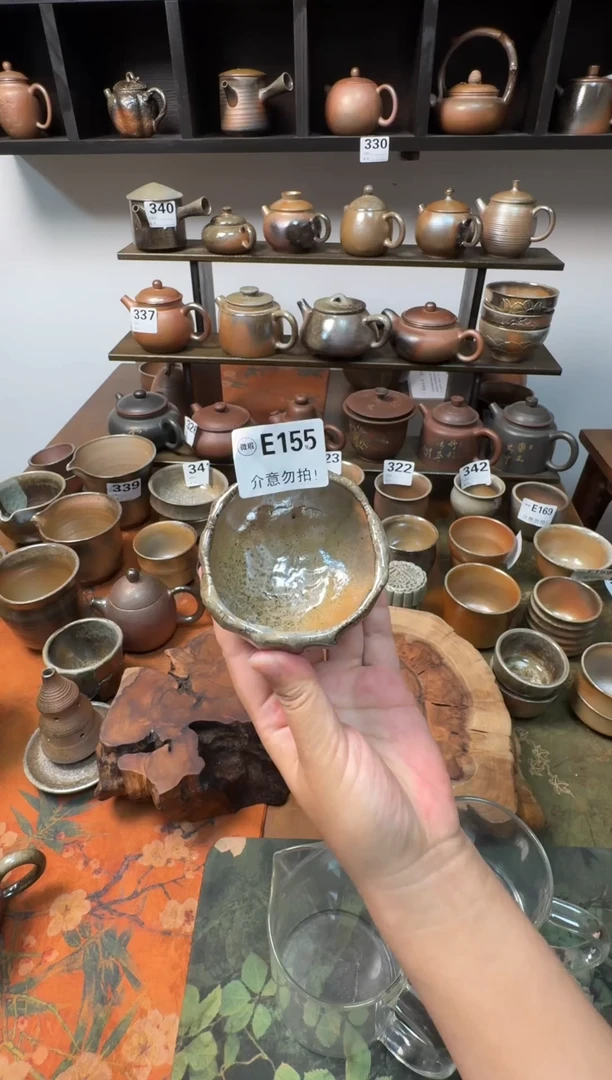 坭兴陶柴烧手捏创意主人杯