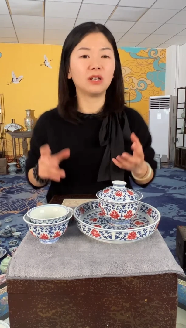 摆件瓷景德镇瓷器套组