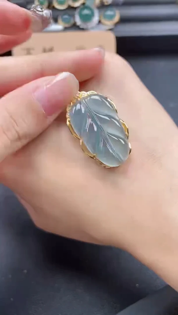 翡翠戒指银S925镶嵌51511