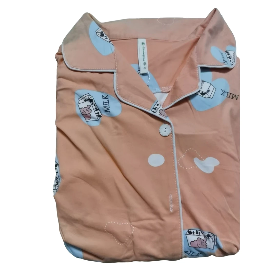 1018号女橘色睡衣150斤微瑕疵