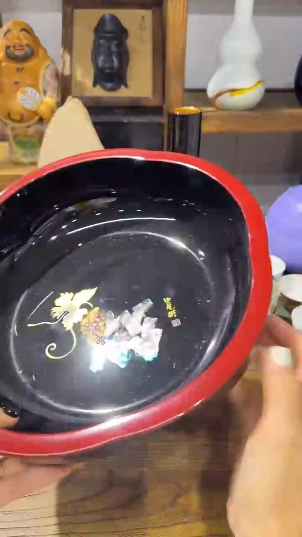 木胎大漆面碗超级厚重