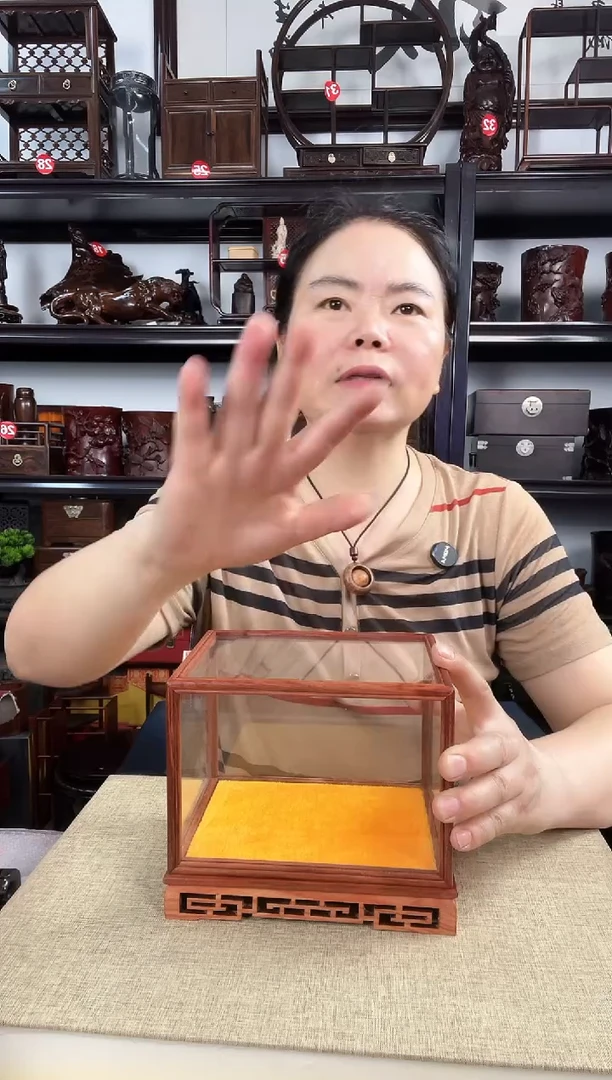 木新玻璃罩老李红木工艺品