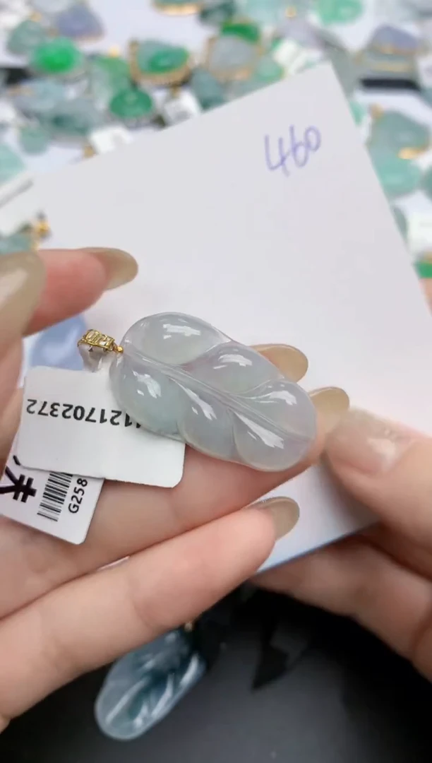 【闪购商品】翡翠颈饰18K金镶嵌天然缅甸翡翠A货