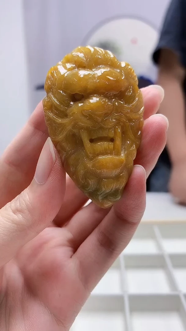 定制翡翠未镶嵌5028zm-毛货挂件150虎牌