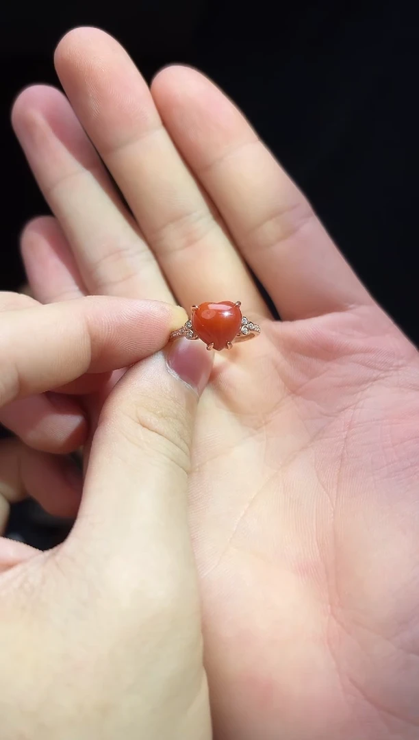未镶嵌南红玛瑙挂件hh65-南红戒指