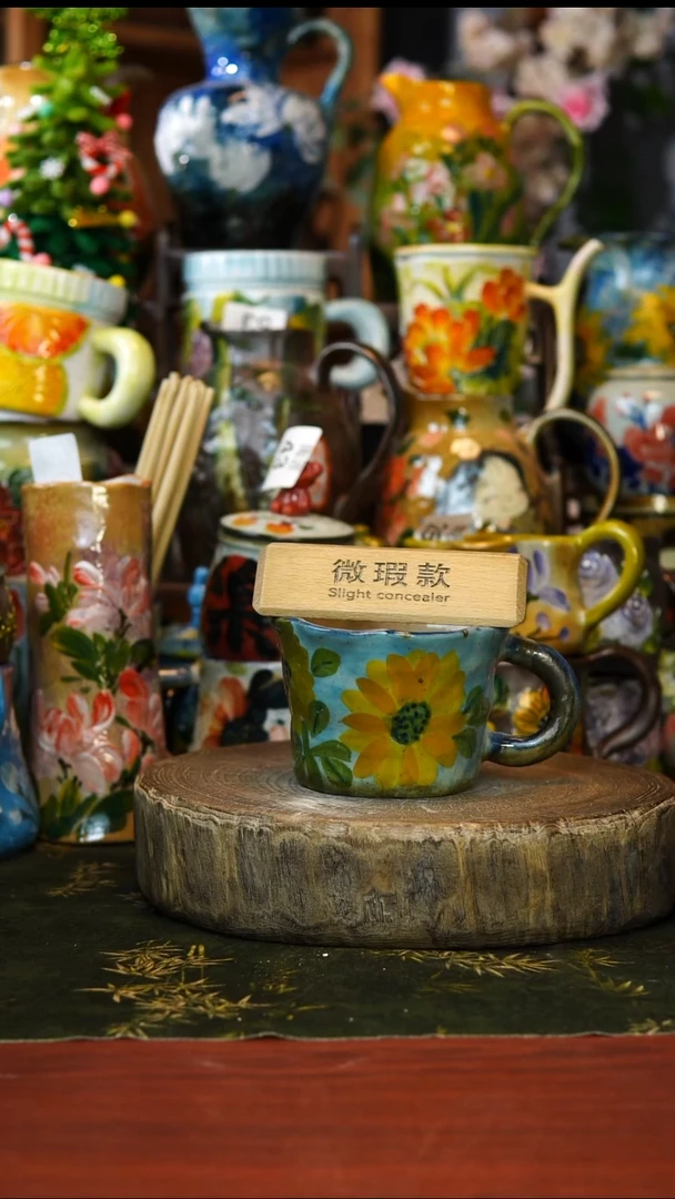 花瓶/杯子/碗微瑕58景德镇手工高温釉下彩