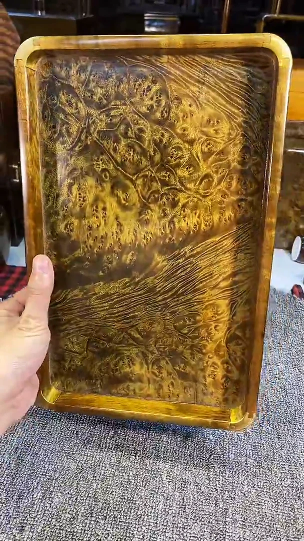 【闪购商品】乌木类成套家具瘤疤茶盘单个 s9