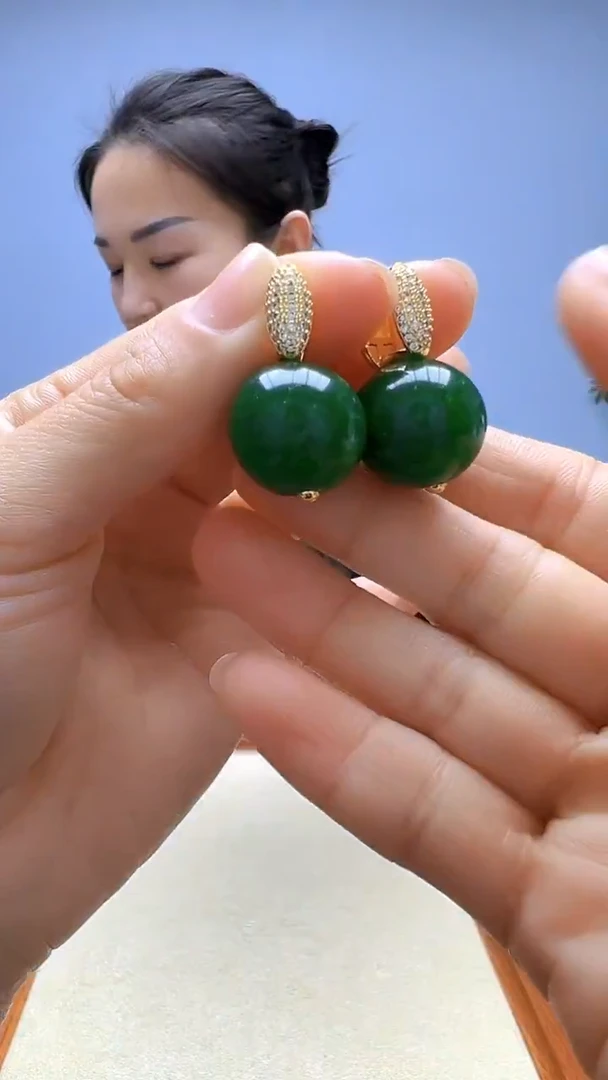 非金属珐琅非金属无高货diy劲饰圆珠耳扣18mm