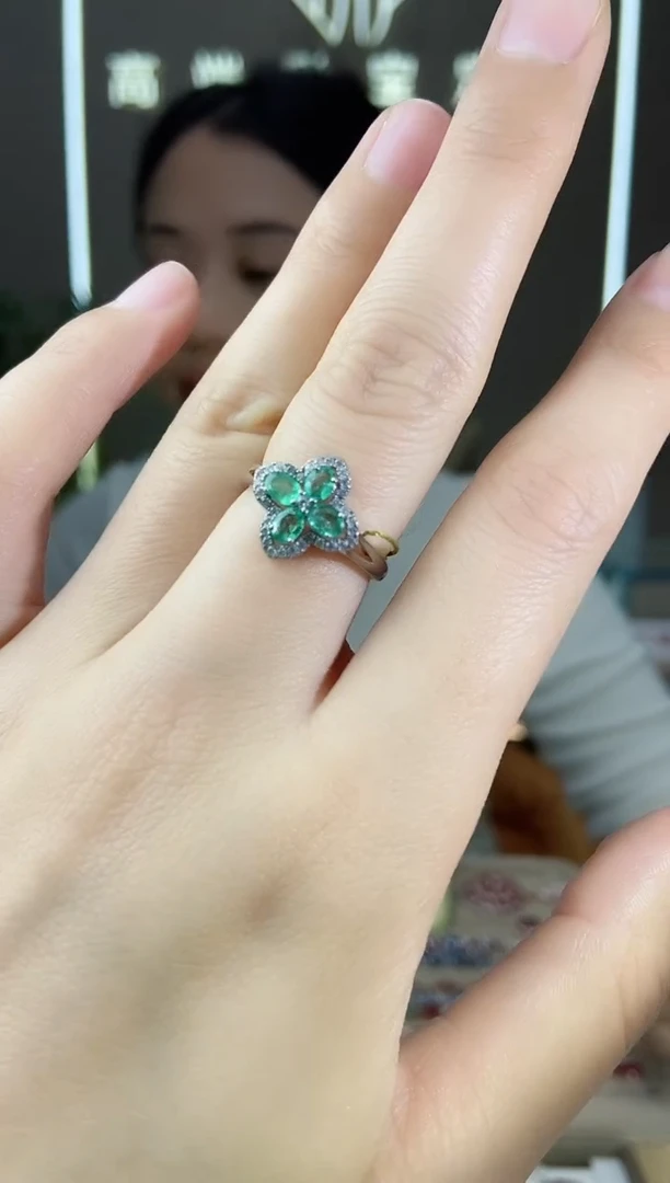 【闪购商品】祖母绿手饰银S925镶嵌手饰