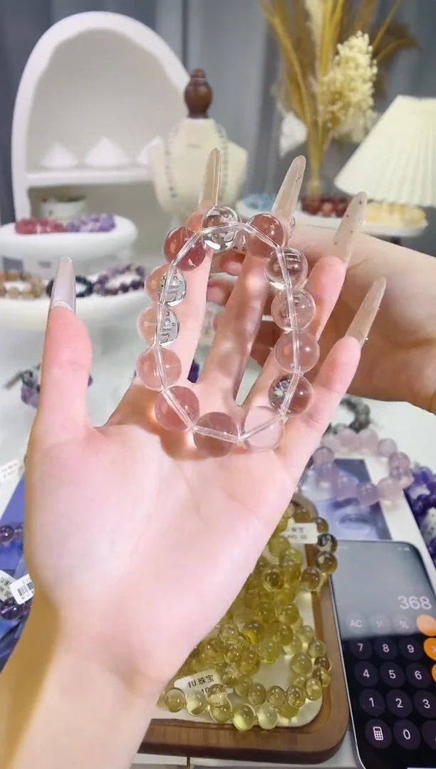 未镶嵌手链水晶白水通孔多样性发其一