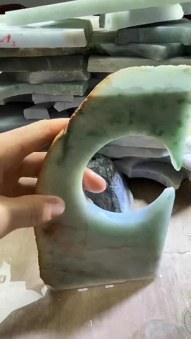裸石翡翠天然翡翠A货花366