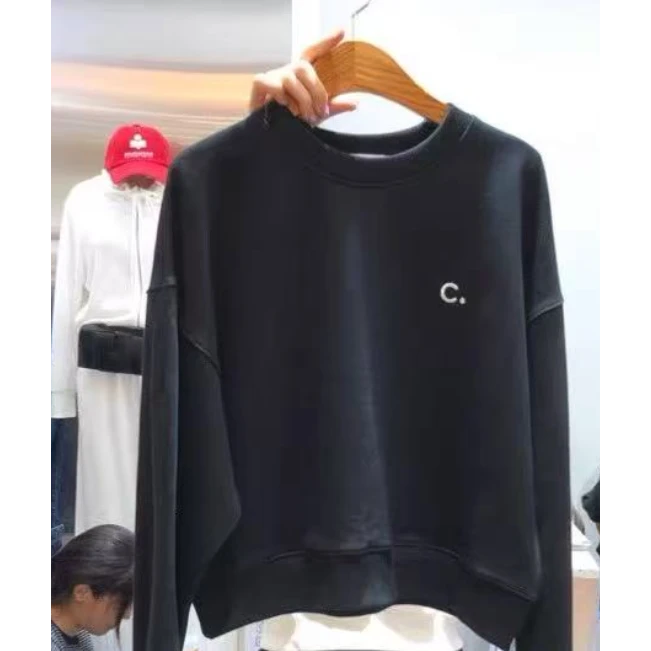 SS25043  coke&cake刺绣短款圈圈卫衣