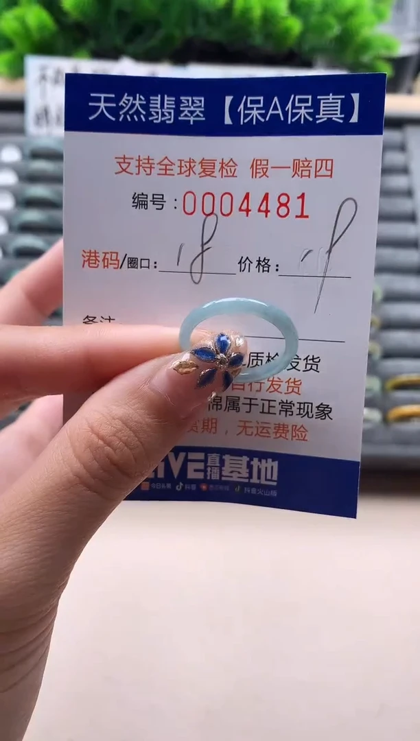 未镶嵌戒指翡翠4481