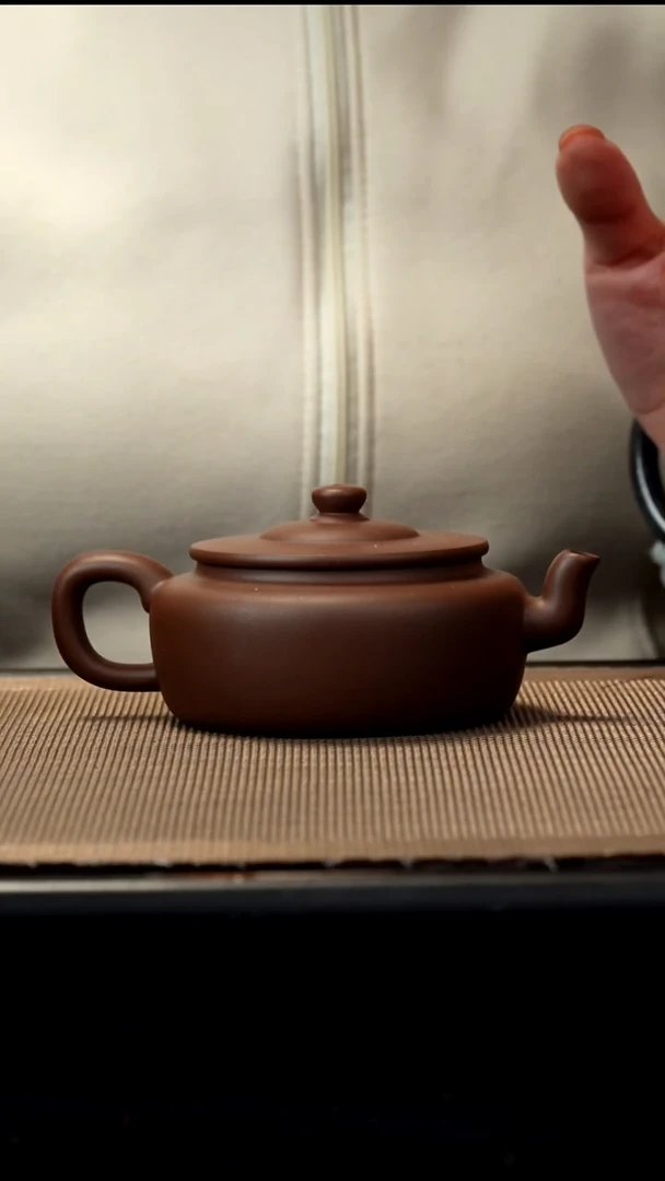 紫砂茶盏紫泥点汤旭帽180CC