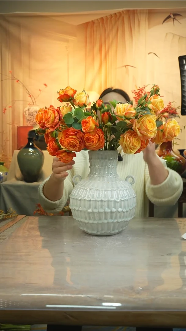 高25口9高温陶瓷花瓶