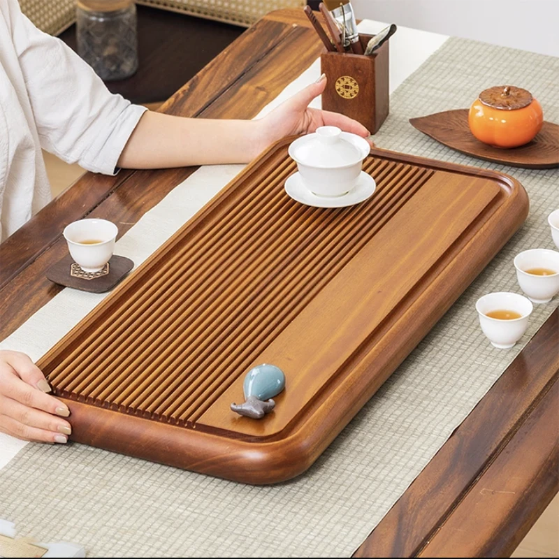 花梨木茶盘实木家用小茶台泡托盘电木新款整块办公室功夫排水茶海