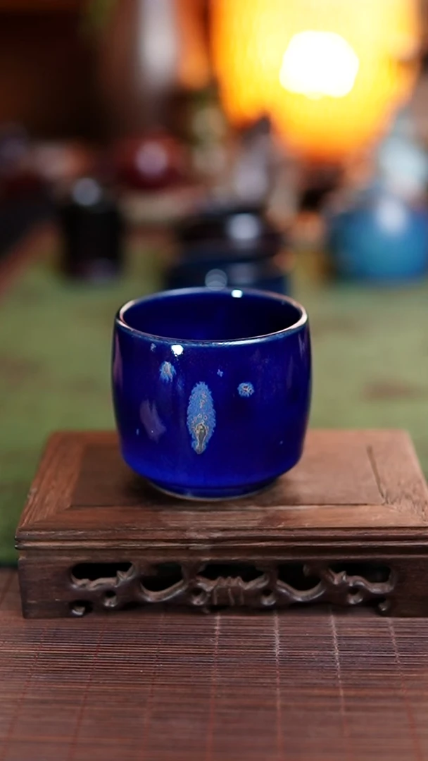 钧瓷 蓝色 主人杯*