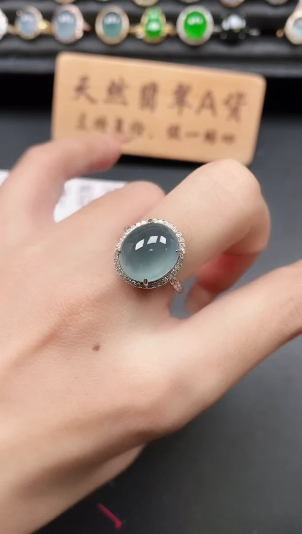 银S925镶嵌戒指翡翠111111