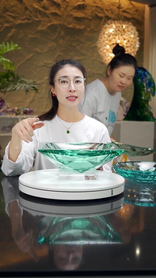 福利湖水绿方形果碗