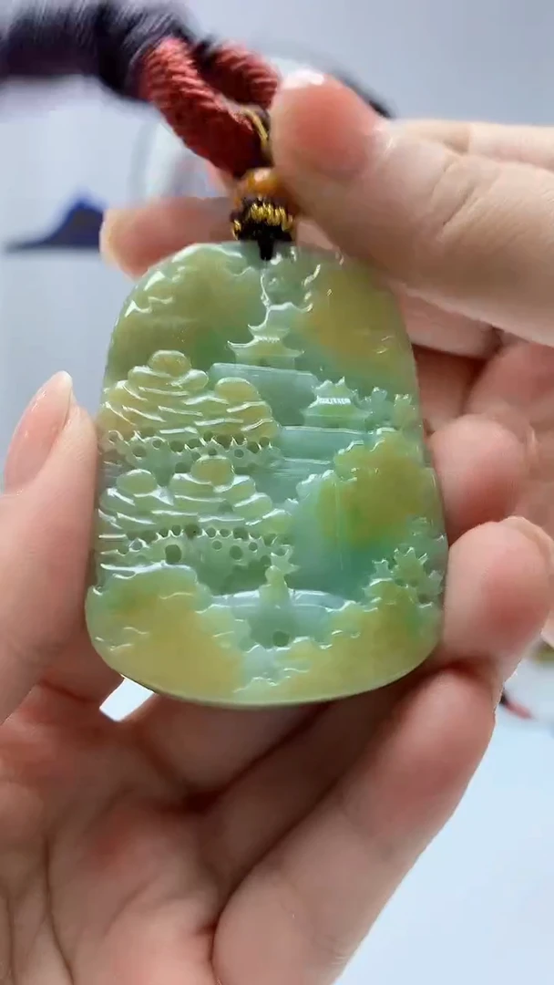 【闪购商品】定制翡翠未镶嵌4969ms-毛货181山水