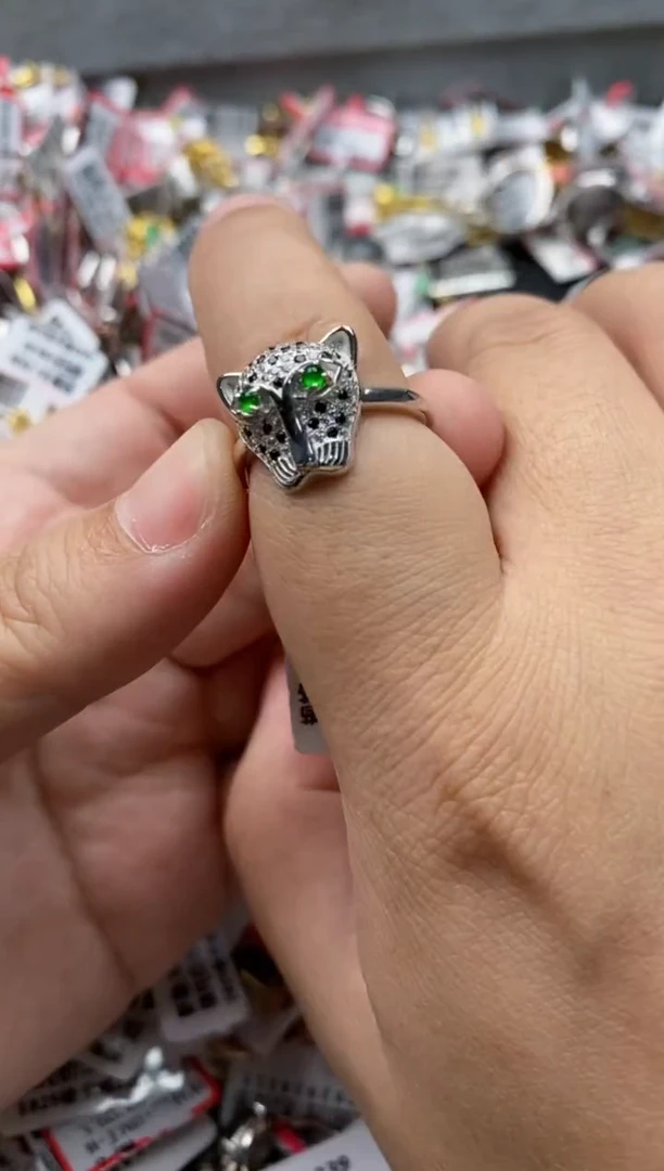 【闪购商品】翡翠戒指银S925镶嵌55555---10