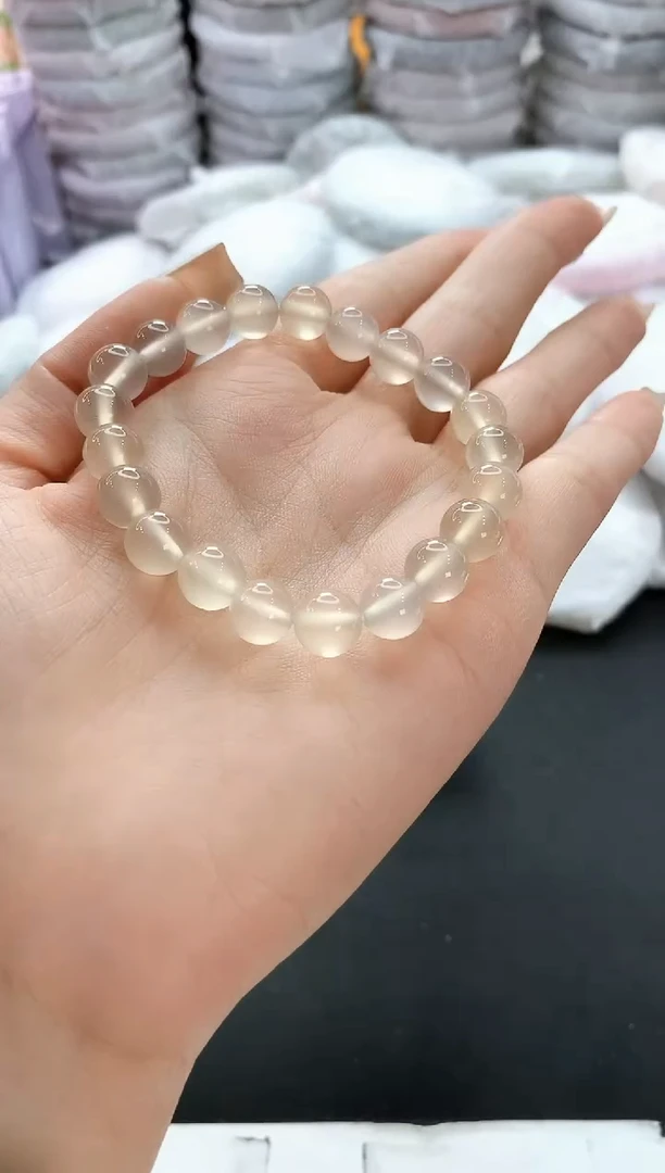 手镯玛瑙/玉髓未镶嵌香槟金手串