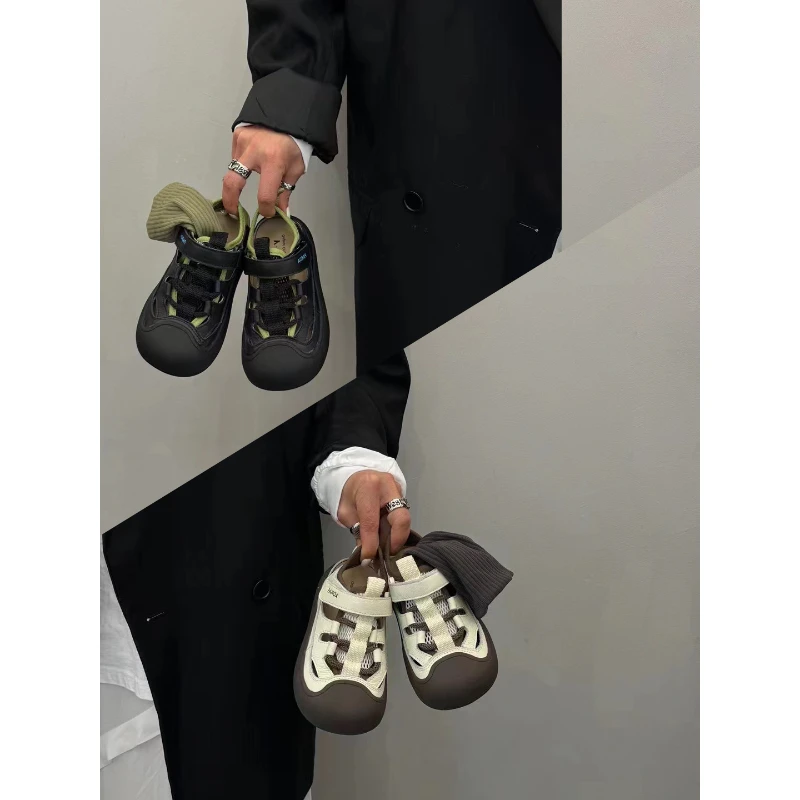 【合集】女童包头凉鞋夏季新2025儿童运动沙滩鞋真皮宝宝凉鞋/8024