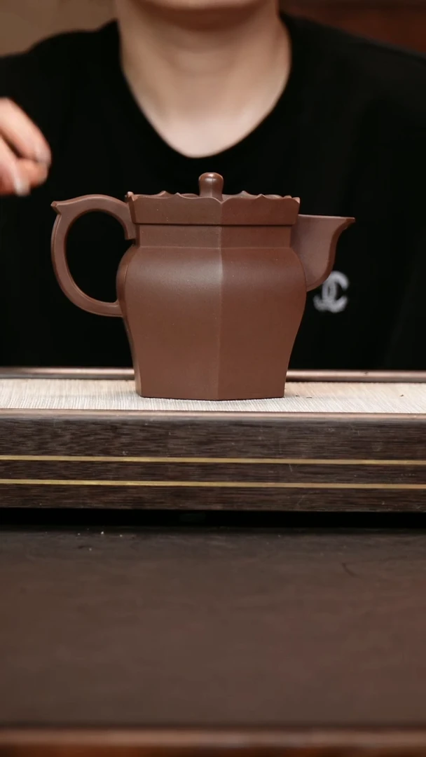 茶壶紫砂杰*原矿紫泥  高款 僧帽壶