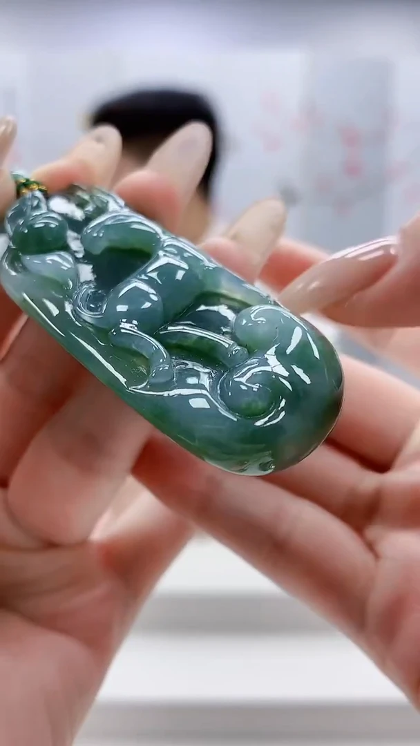 未镶嵌定制翡翠4917lr-毛货挂件81