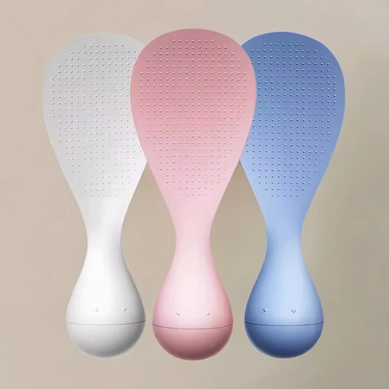 不倒翁防粘米饭勺家用新款易清洗打饭勺子厨房可立式不伤锅盛饭勺