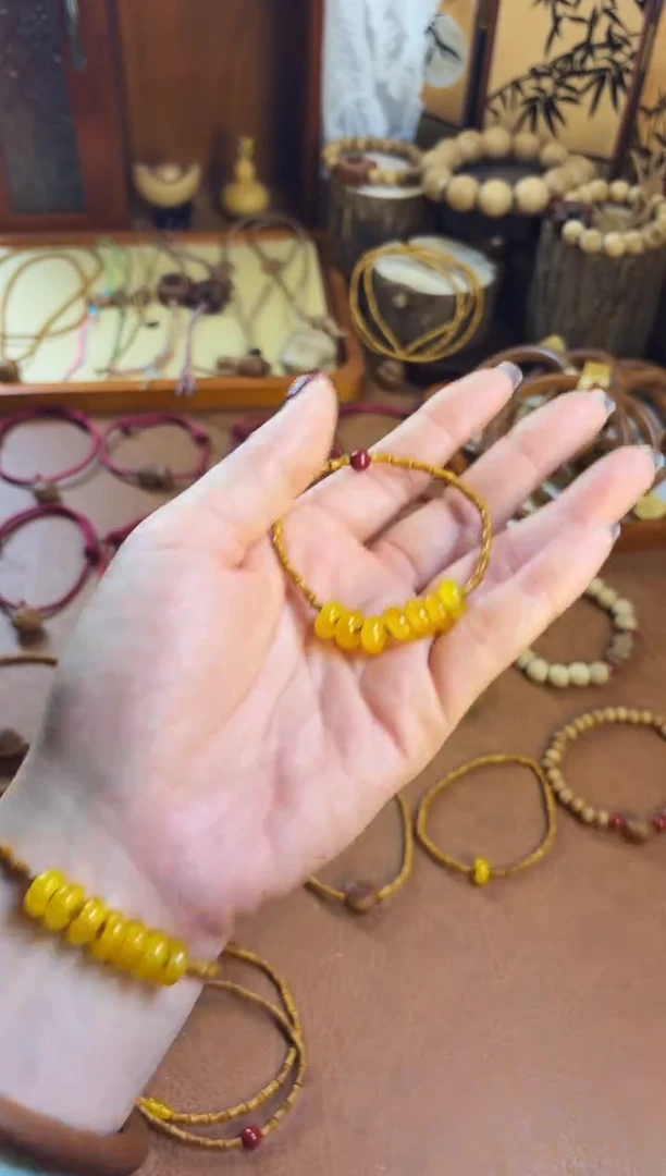 手串桃核桃源行 竹节七宝砂砂