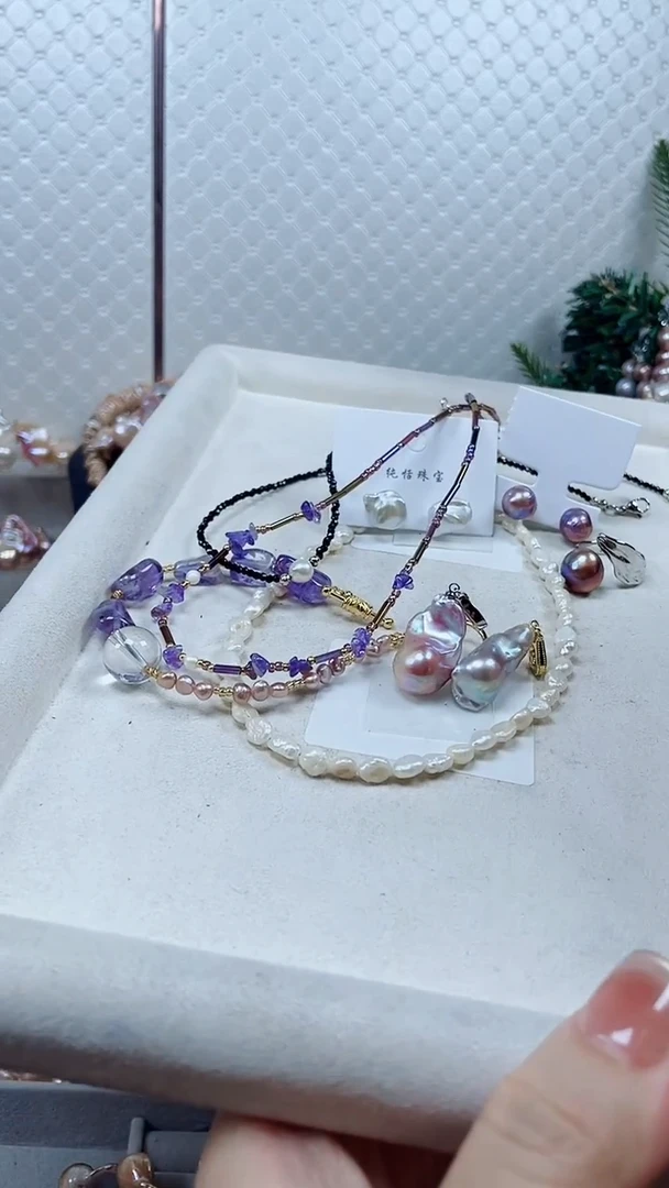 未镶嵌套装淡水珍珠【纯恬饰品】