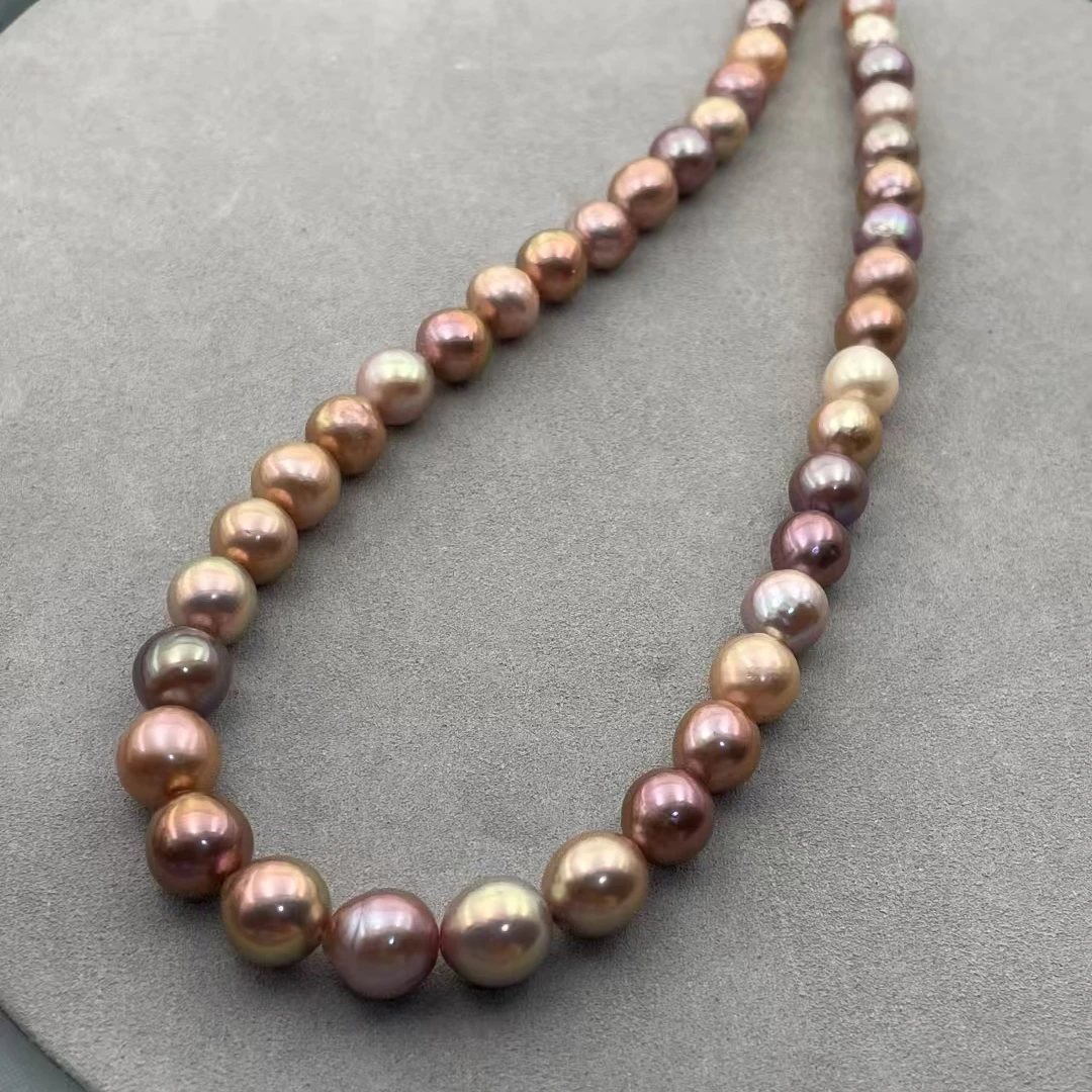 合金仿珍珠项链 紫珠 项链8-10MM-FL002