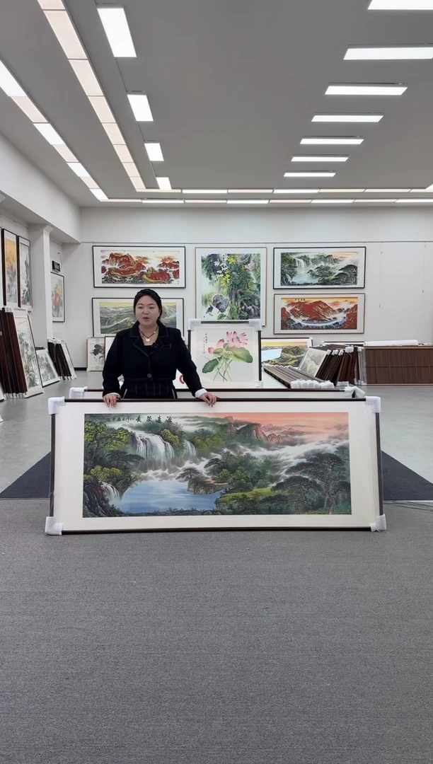 国画手绘  219*88    源远流长