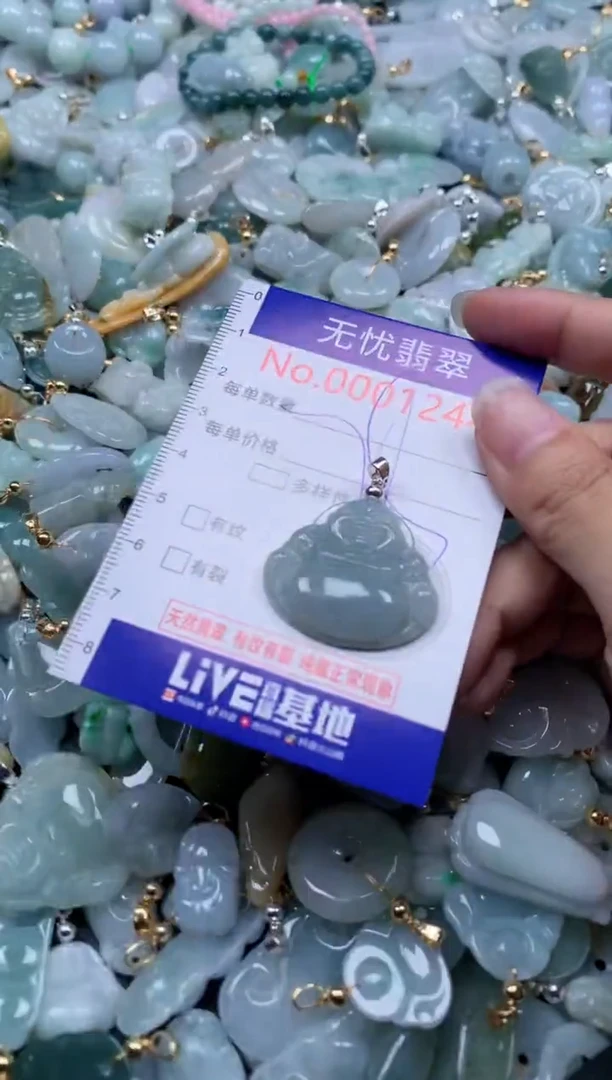 翡翠未镶嵌吊坠(不含链)1244