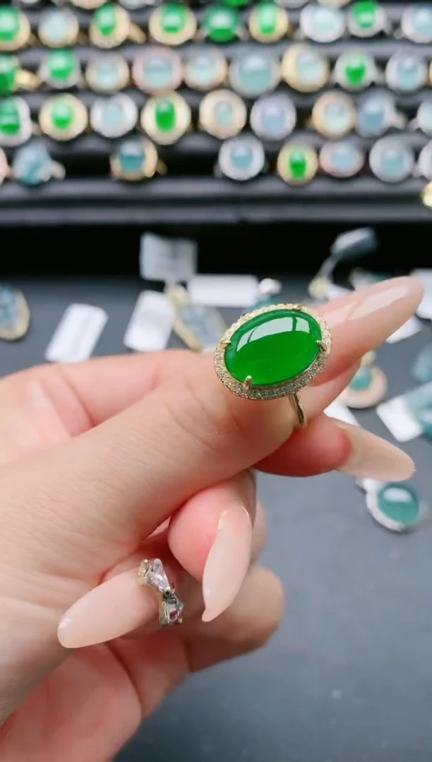 【闪购商品】翡翠戒指银S925镶嵌1111111