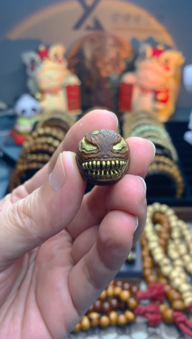 紫金鼠把件紫金鼠雕刻单颗满镶嵌毒液卡18mm