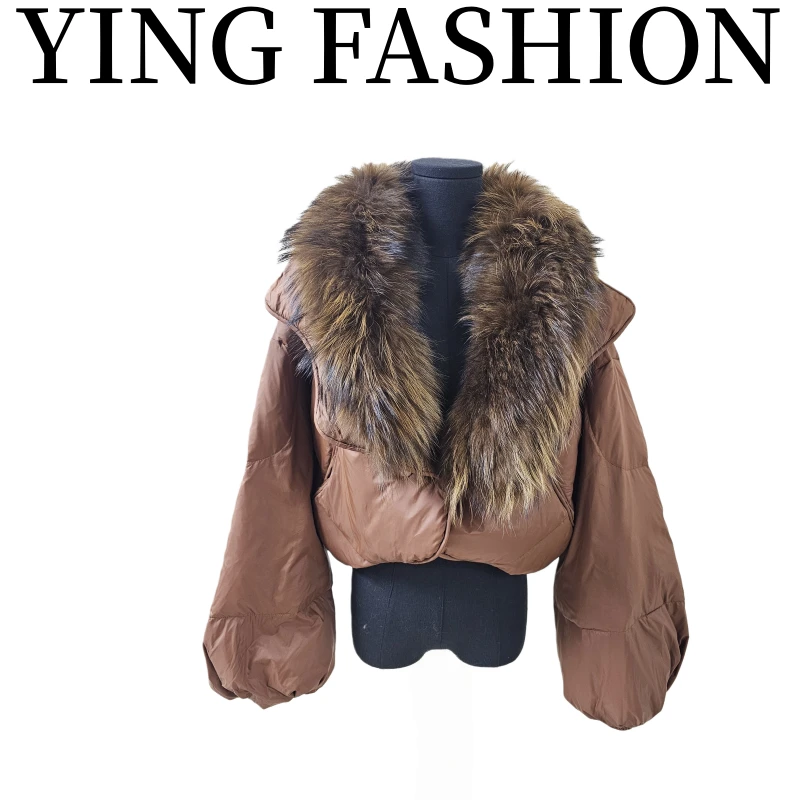 【YING FASHION】莹老板-时尚气质百搭毛领羽绒服