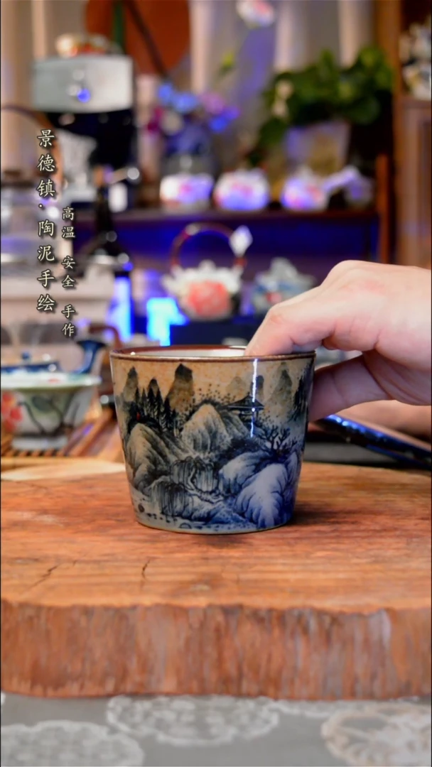 【闪购商品】杯子山水手工手绘手工手绘