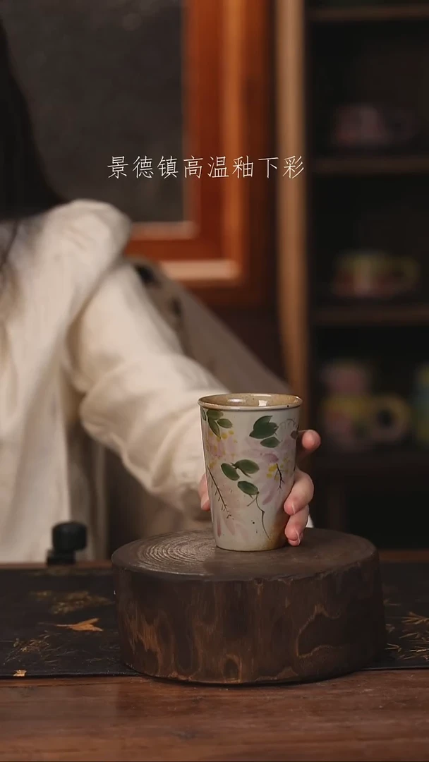 陶瓷景德镇高温釉下手绘陶瓷@L201@